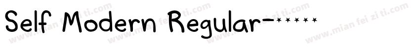 Self Modern Regular字体转换